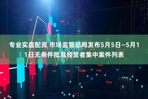 专业实盘配资 市场监管总局发布5月5日—5月11日无条件批准经营者集中案件列表